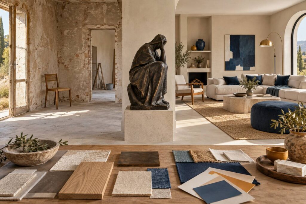 Illustration éditoriale du sujet : Il Pensatore di Rodin: storia e significato della scultura